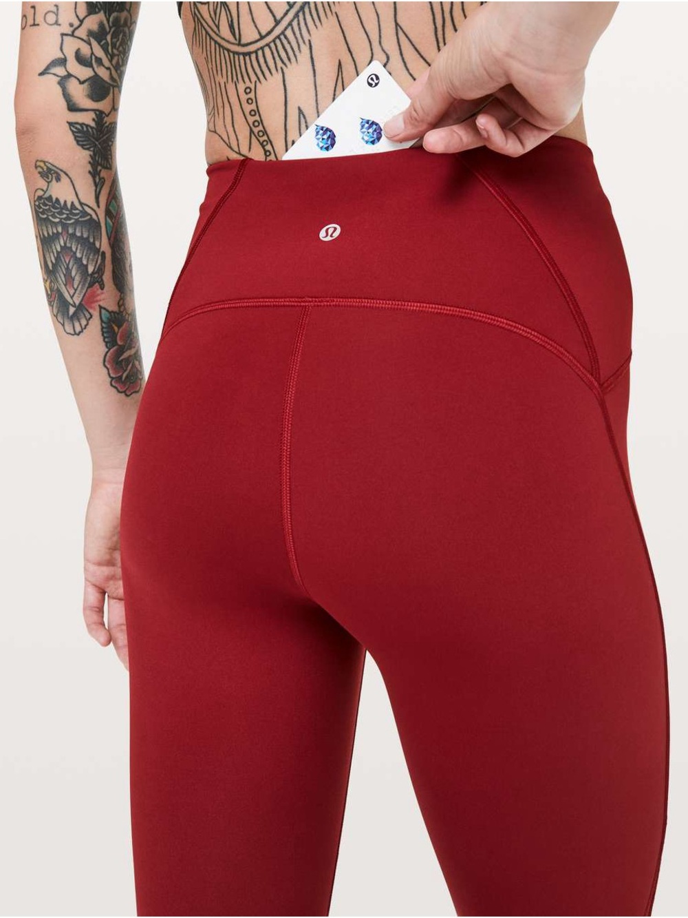 Lululemon Train Times 25” 7/8 in Dark Sport Red - Picture 4 of 10